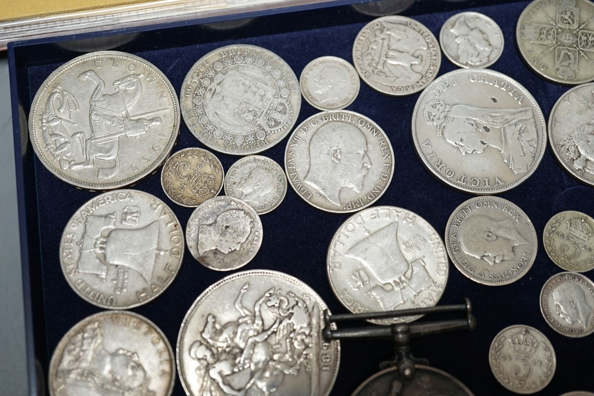 A group of Roman and later bronze coins
